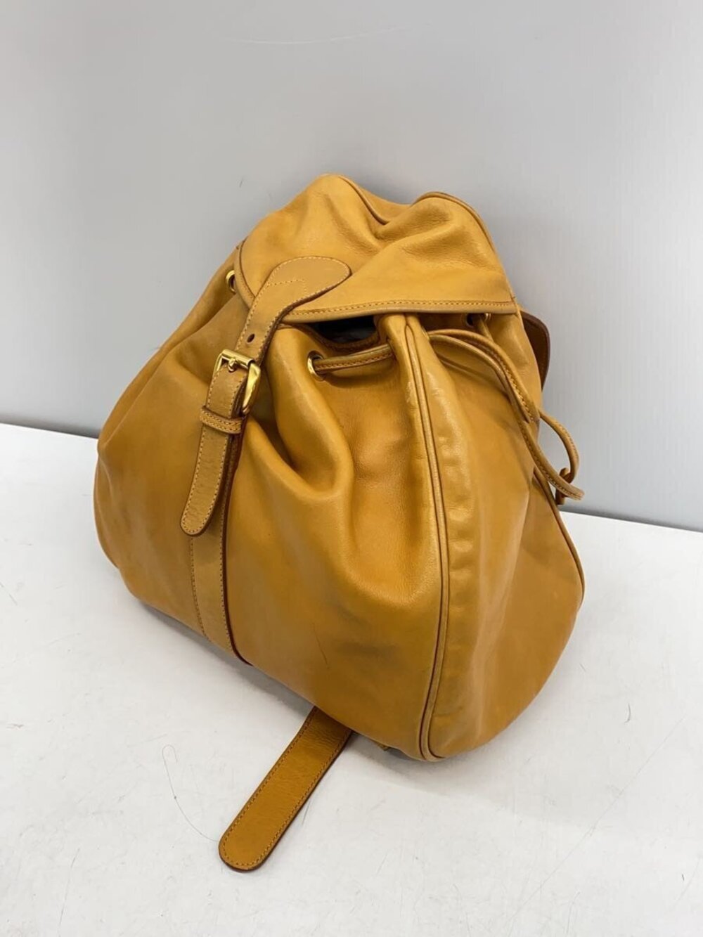 Gucci Backpack Rucksack Leather Yellow - Picture 2 of 6